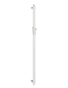 Delabie Be Line Matte White Vertical Shower Grab Bar With Sliding Shower Head Holder - Image
