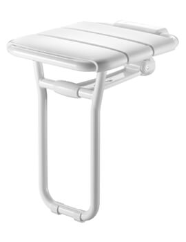 Lift-Up Shower Seat With ALU Leg White