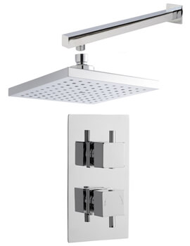 Nuie Twin Concealed  Thermostatic Chrome Shower Valve - Image