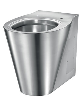 Delabie BCN P Back-To-Wall Stainless-Steel WC Pan - Image