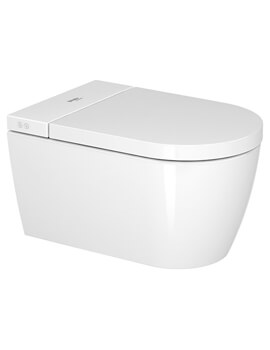 Duravit SensoWash Starck F Plus 378 x 575mm HygieneGlaze Rimless Compact Toilet - Image