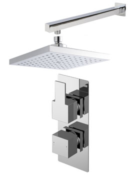Nuie Sanford Twin Thermostatic Shower Valve Chrome - Image