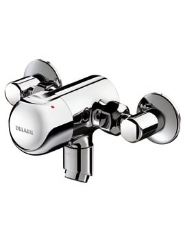 Delabie Tempomix Chrome Wall Mounted Fixed Spout Time Flow Basin Mixer