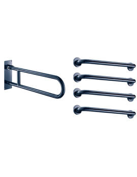 Delabie Basic Grab Bar With Support Rail - Image