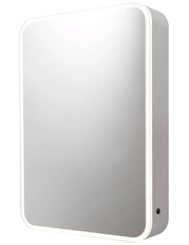 System 500mm Wide Illuminated Single Door Mirror Cabinet