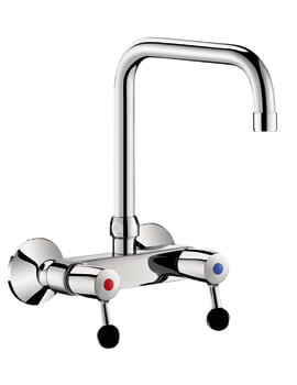 Delabie 2 Hole Wall Mounted Kitchen Mixer Tap - Image