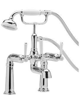 Keswick Deck Mounted Bath Shower Mixer Tap Chrome