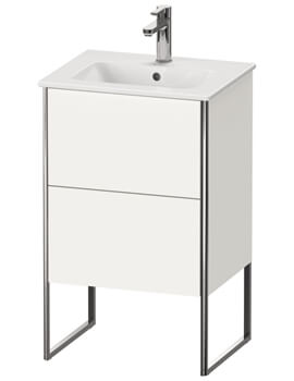 Duravit XSquare Floor-Standing White Vanity Unit With 2-Pull-Out Compartment For ME By Starck Basin - Image