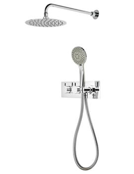 Verse Dual Function Shower Set Chrome With Fixed Head And Handset