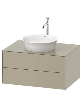 White Tulip Wall Hung Double Drawer Vanity Unit