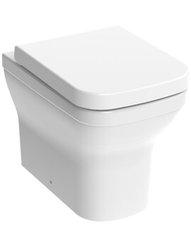 Indigo Gloss White Back To Wall WC Pan Rimless With Toilet Seat
