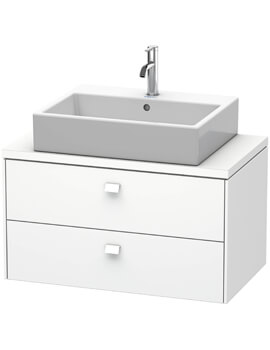 Brioso 2 Drawer 820mm Compact Vanity Unit For Console