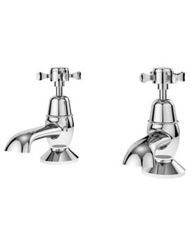 Nuie Selby Traditional Pair Of Bath Tap Chrome - Image