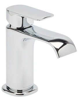 Roper Rhodes Scape Deck Mounted Basin Mixer Tap Chrome With Click Waste