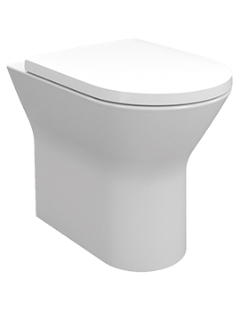 IMEX Blade Rimless Comfort Height Back To Wall WC Pan With Seat - Image