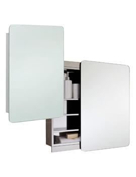 RAK Slide Stainless Steel 500 x 700mm Slider Door Mirror Cabinet - Image