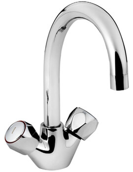 Value Club Monobloc Chrome Kitchen Sink Mixer Tap With Metal Heads