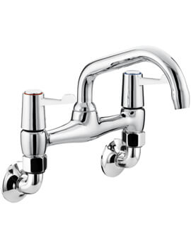 Value Lever Wall Mounted Chrome Kitchen Sink Mixer Tap