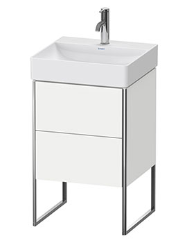 XSquare Floor-Standing 484 x 460mm 2-Pull-Out Compartment Vanity Unit For DuraSquare Basin