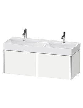 Duravit XSquare 1184 x 460mm Wall-Hung White Matt Vanity Unit With 2-Pull-Out Compartments - Image