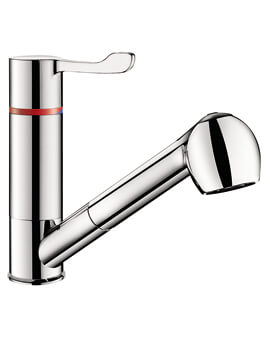 Delabie Securitherm Chrome Thermostatic Basin Mixer With Retracting Hand Spray