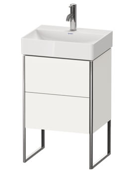 XSquare Compact Floor-Mounted 390mm Depth Vanity Unit With 2 Pull-Out Compartments