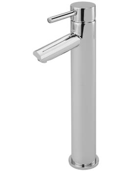 Tre Mercati Poppy Extended Chrome Mono Basin Mixer Tap With Click Clack Waste - Image