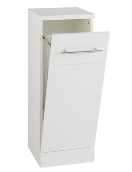 Kartell K-Vit Encore White 300 x 831mm Floor Standing Laundry Unit - Image