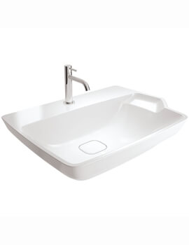 WhiteVille Wing Smooth 650mm Wide Gloss White 1TH Washbasin