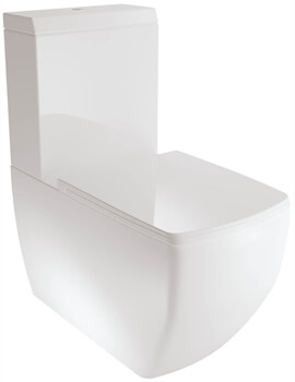 WhiteVille Wing Edgy White Close Coupled WC Pan With Soft Close Seat And Cistern