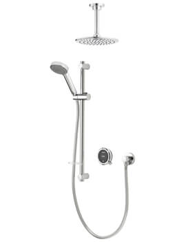 Quartz Chrome Touch Digital Concealed Shower Valve With Kit And Ceiling Head