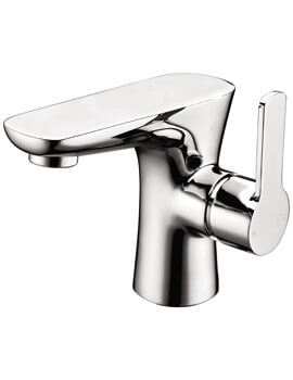 WhiteVille Continental Deck Mounted  Chrome Basin Mixer Tap With Spring Waste