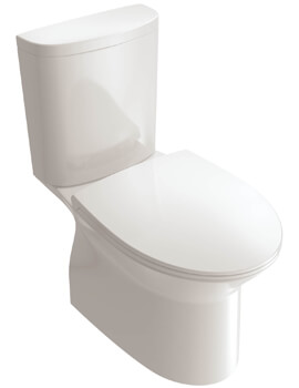 WhiteVille Continental White Close Coupled WC With Soft Close Seat - Image