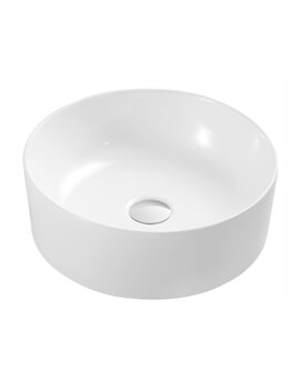 Kartell K-Vit Lois 425mm Round White Countertop Basin - No Tap Hole - Image