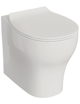 WhiteVille Delta White Back To Wall WC Pan With Soft Close Seat