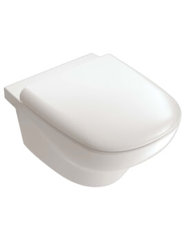 WhiteVille Onda White Wall Hung WC Pan With Soft Close Seat