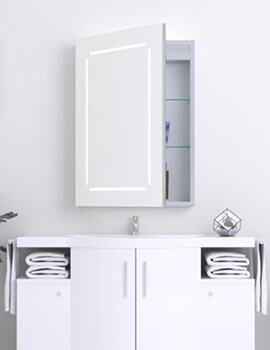 Croydex Anton Stainless Steel Single Door Standard Mirror Cabinet