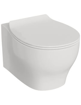 WhiteVille Delta White Wall Hung WC Pan With Soft Close Seat