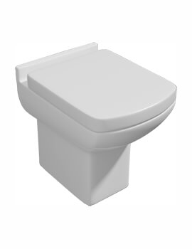 Kartell K-Vit Pure White Back-To-Wall Toilet Pan With Seat - Image
