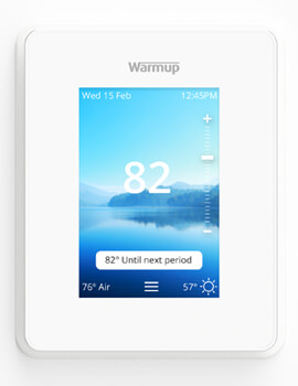 Warmup 6iE Bright Porcelain Smart Wifi Thermostat For Under Floor Heating