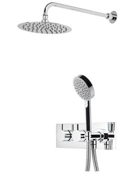 Event Round Dual Function Shower Set Chrome With Head and Handset