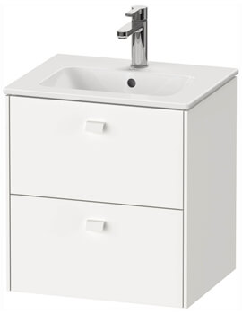 Brioso 520mm x 533mm 2 Drawer Wall Mounted Vanity Unit For Me By Starck Basin
