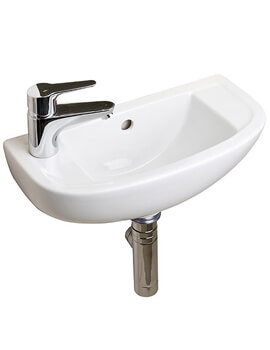 Essential Lily Slimline 450mm White Compact Basin - Image