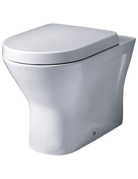 Essential IVY Comfort Height White  Back To Wall Toilet With Soft Close Seat - Image