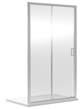 Nuie Rene 1850mm High 6mm Glass Sliding Shower Door - Image