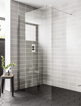 Essential Spring Wetroom Panel 2000mm Height - Minimalist Design - Image
