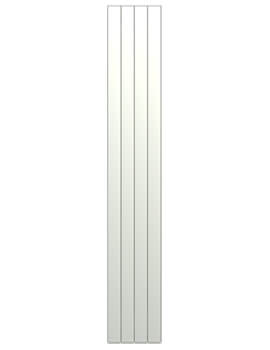 Bisque 1800mm High White Vertical Decorative Single Panel Flat Radiator - Image