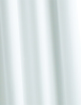 Croydex Plain White Textile Shower Curtain - Image