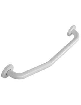 Croydex 600mm Stainless Steel Angled Grab Bar White - Image