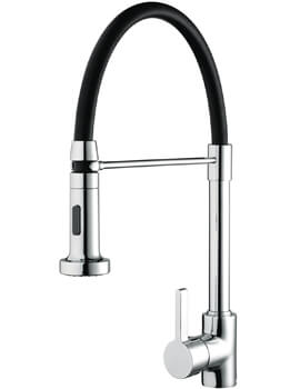 Bristan Liquorice Black Sink Mixer Tap With Pull Out Hose - Image